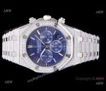 AAA Replica Audemars Piguet Ice Royal Oak Stainless Steel Blue Chronograph Watch